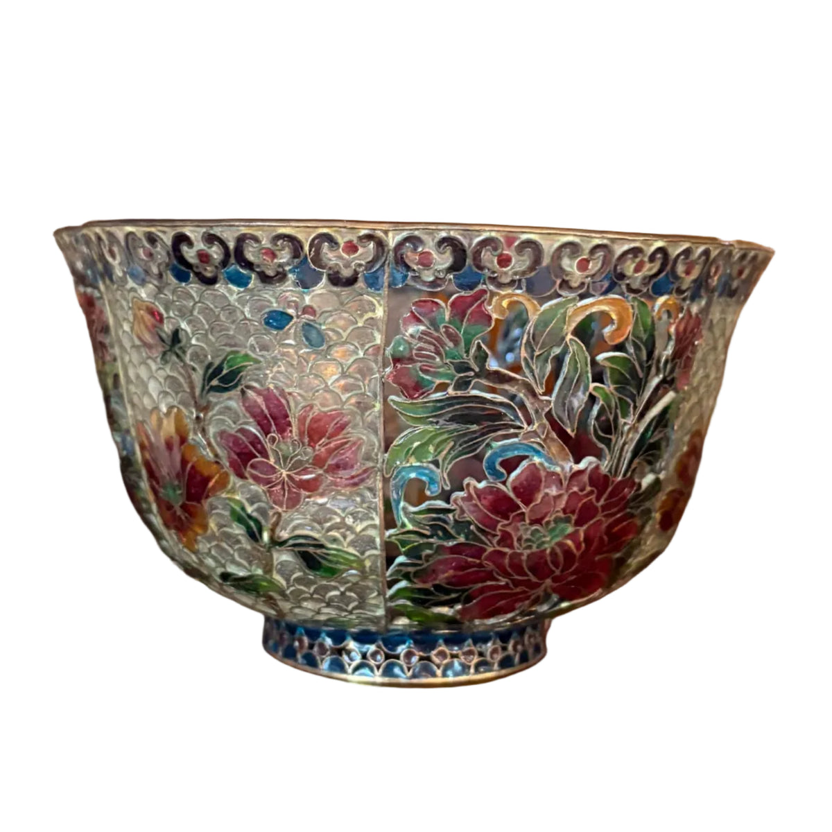 Item #1002 Plique-a-jour Enamel Bowls