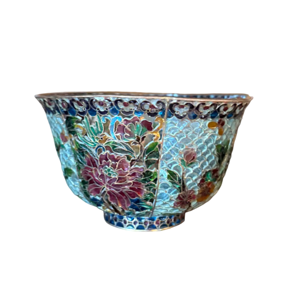 Item #1002 Plique-a-jour Enamel Bowls