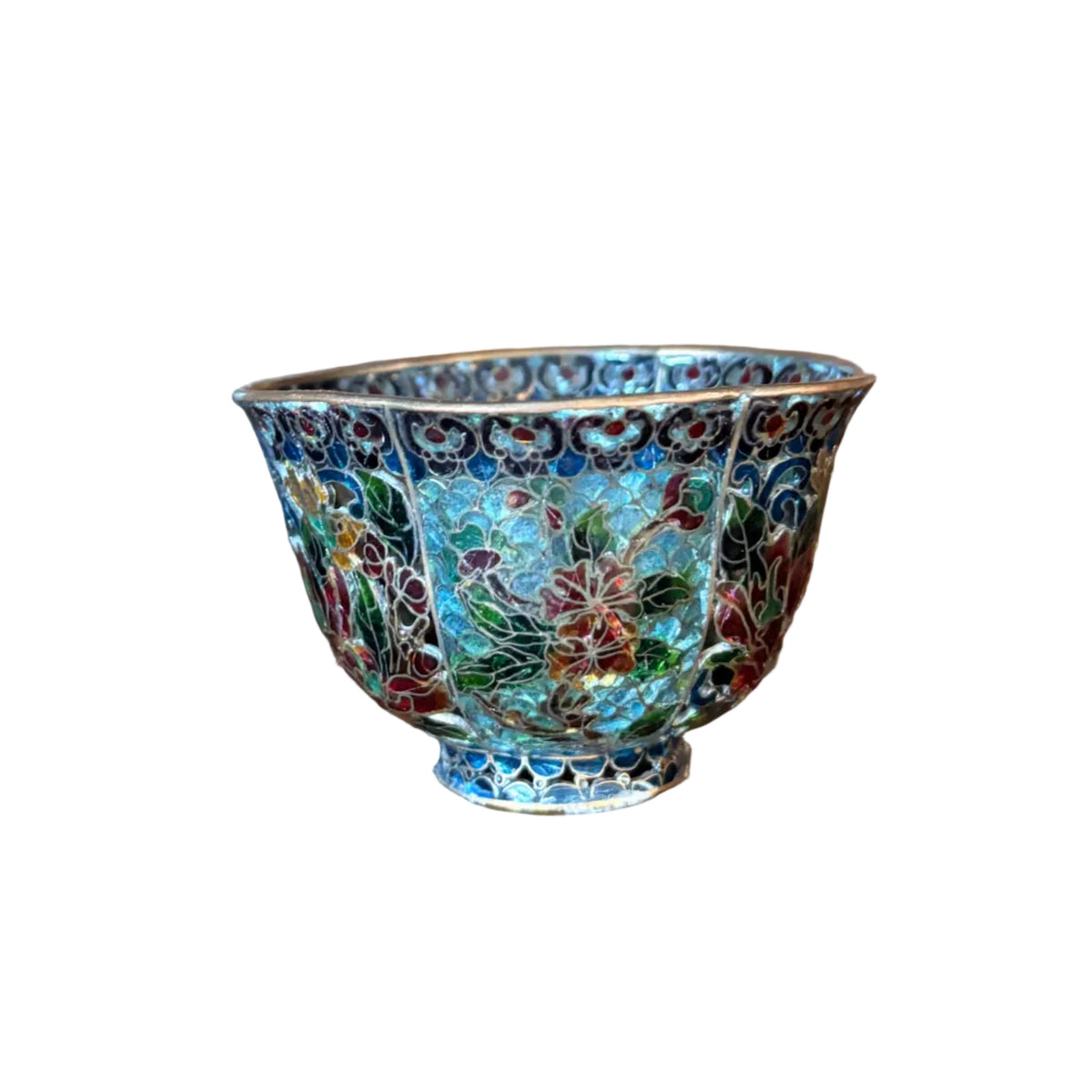 Item #1002 Plique-a-jour Enamel Bowls