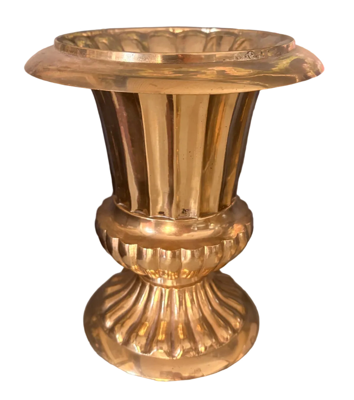 Item #1000 Pair of Brass Urns