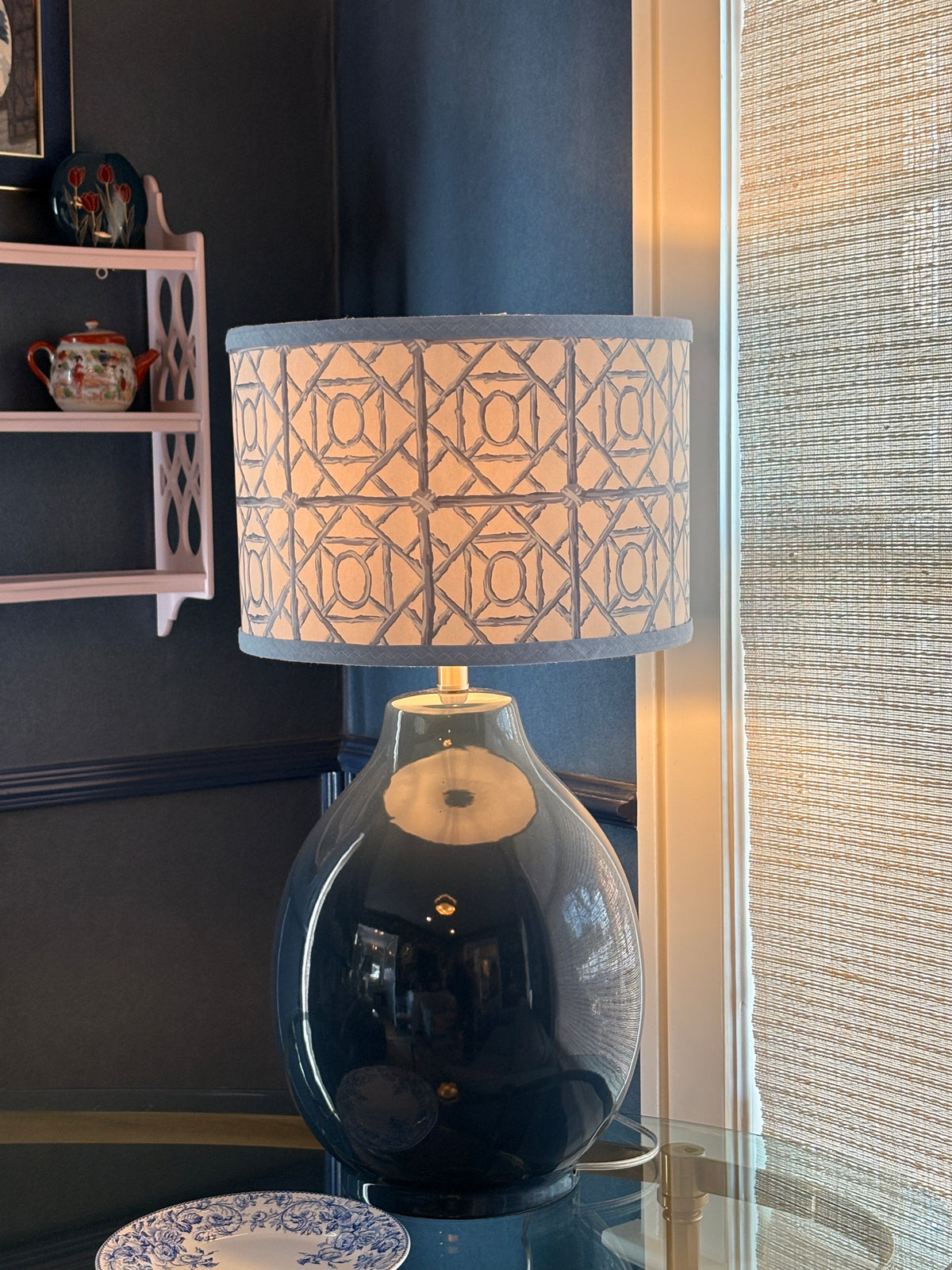 Item #1035 Navy Lamp