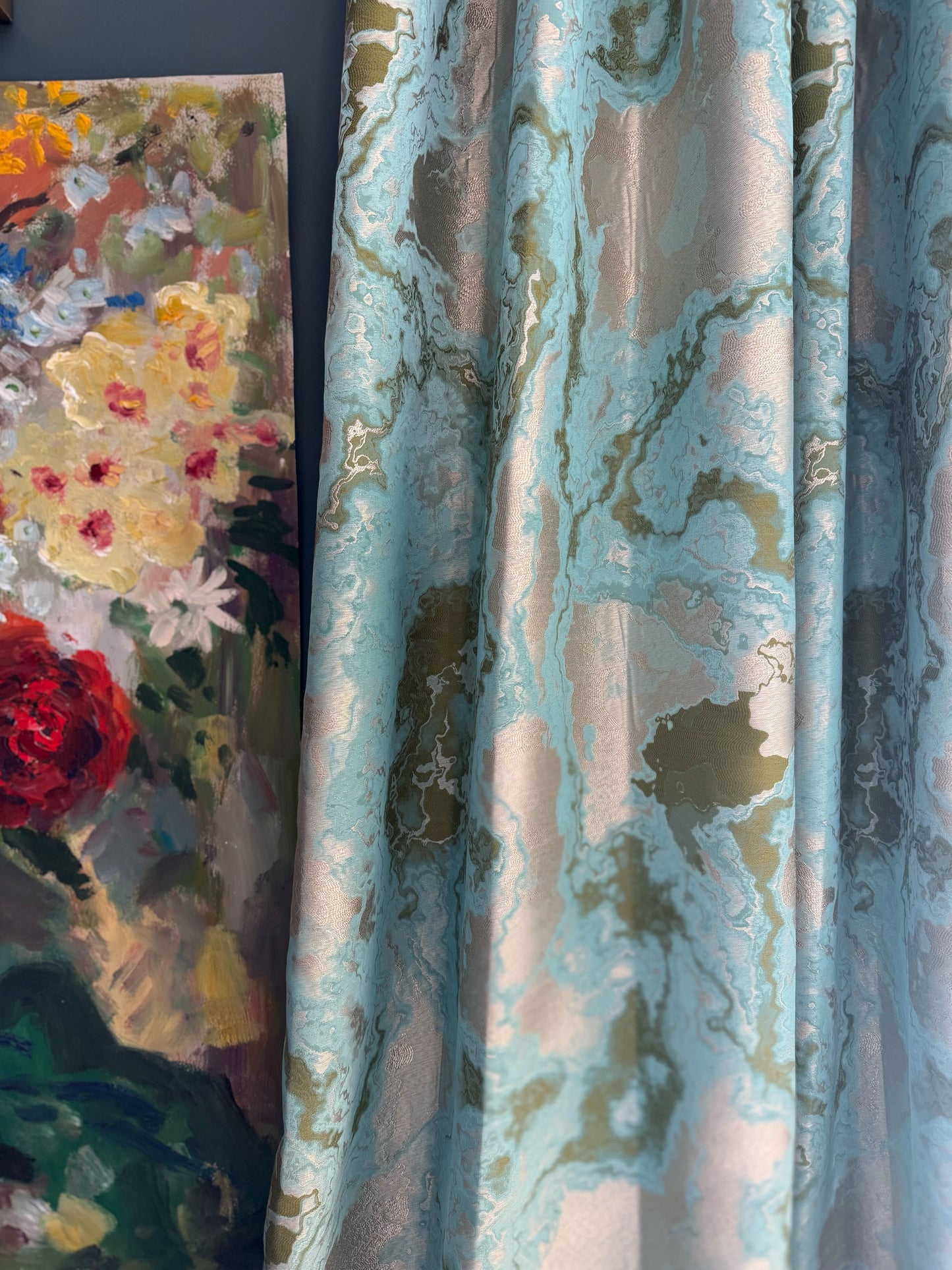Item #41 Jadiete Pair of Window Panels (South Window) 85" Height