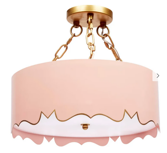 Blush Mollie Pendant with Gold Accents