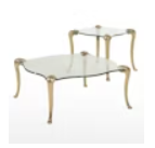 Item #558 P.E. Guerin Hollywood Regency Brass Claw Table