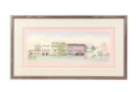 Item #570 Sheila Thompson Offset Lithograph "Rainbow Row" Circa 1993