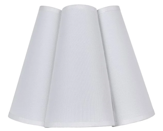 Item #575 White Scalloped Lampshade