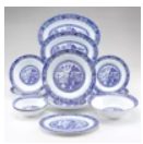 Item #625 PER PIECE Royal Cuthbertson "Blue Willow" Serving Platters with Place Setting for Two