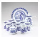 item #626 PER PIECE Royal Cuthbertson "Blue Willow" Coffee Set and Serveware