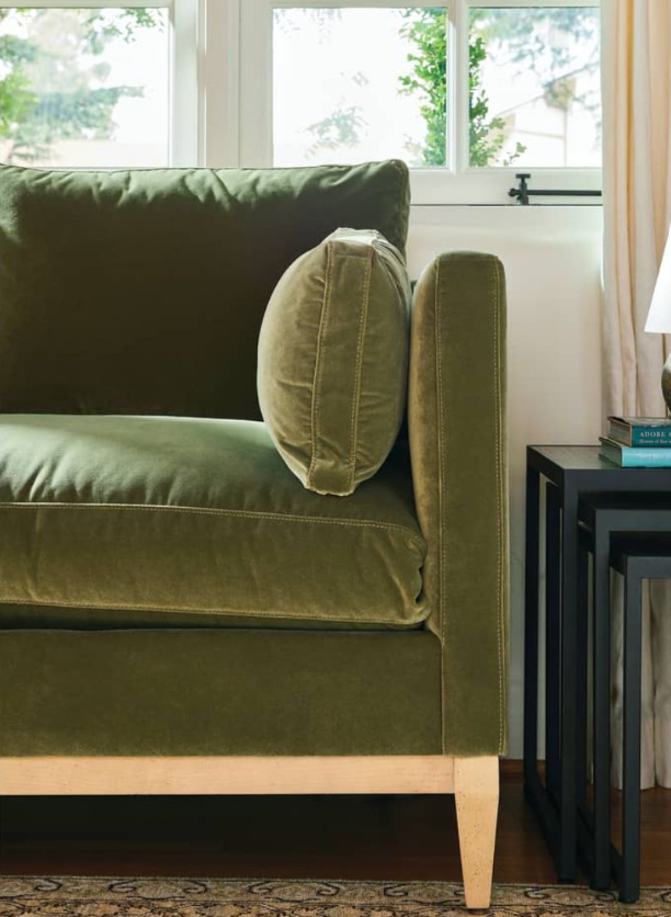 Item #885 Leo Velvet Sofa by Rowe