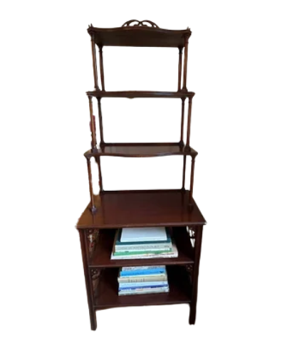 Item #895 Chippendale mahogany 4-tier Etagere Bookshelf