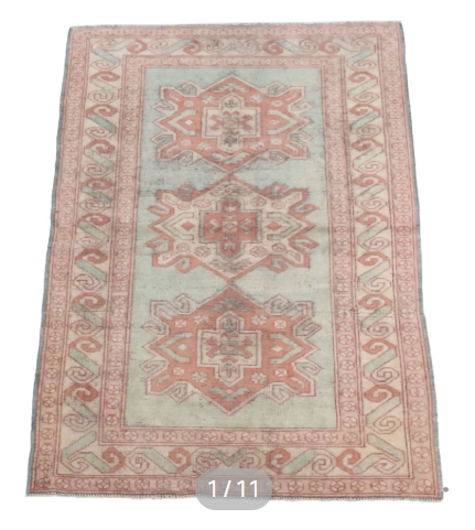 Item #905 Hand-Knotted Turko-Caucasian Kazak Style Area Rug 3'11 x 5'11