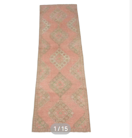 Item #906 Hand-Knotted Turkish Oushak Long Rug 2'11 x 10'3