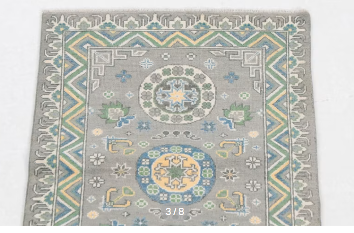 Item #918 Hand-Knotted Pakistani Kazak Carpet Runner 2'7"x8'2"