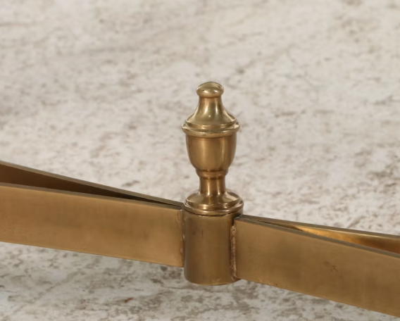 Item #944 Neoclassical Oval Glass Coffee Table