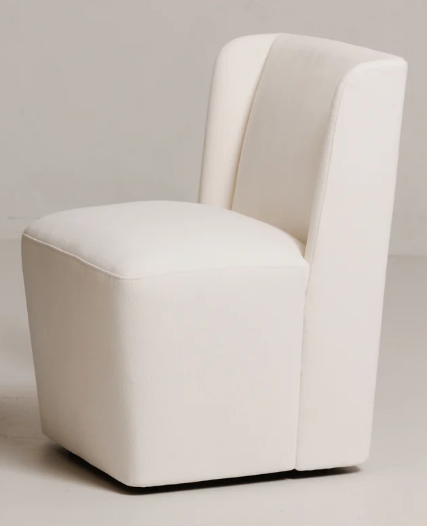 Item #959 Cormac Cream Rolling Dining Chair