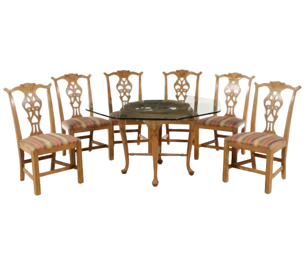 Item #962 Seven Piece Century Queen Anne Dining Table Set [MITSCH]