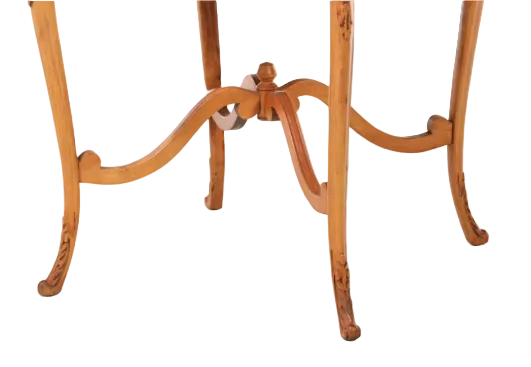 Item #966 Louis XV Style Marquetry Walnut Accent Table