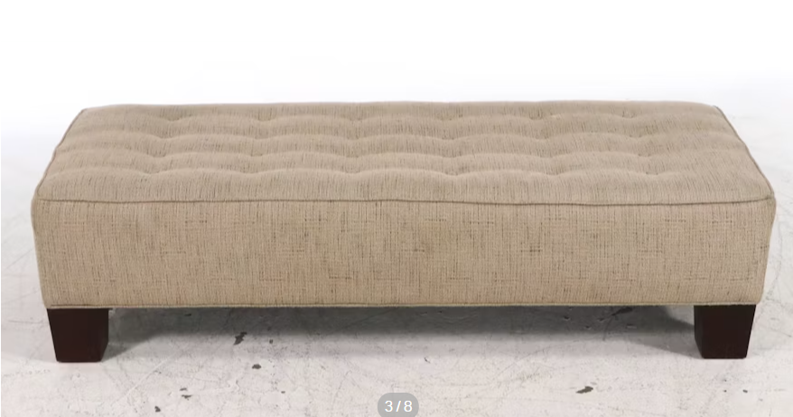 Item #976 Mitchell Gold Upholstered Tufted Bench