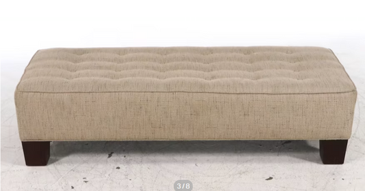 Item #976 Mitchell Gold Upholstered Tufted Bench