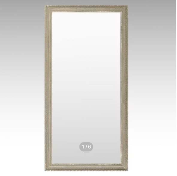 Item #979 Bassett Mirror Co. Full-Length Mirror with Silvered Frame