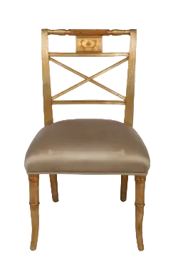 Item #981 Theodore Alexander Gilded Regency Style Side Chair