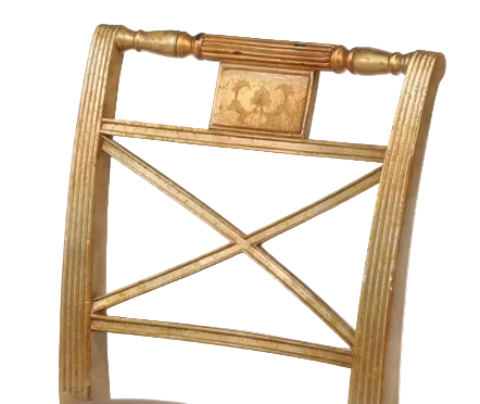 Item #981 Theodore Alexander Gilded Regency Style Side Chair