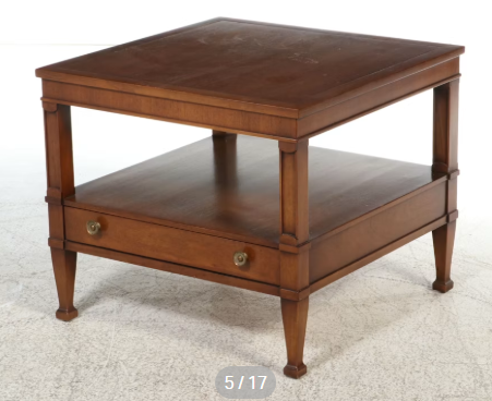 Item #983 Wood Drexel Triune End Tables