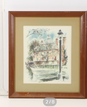 Item #985 Collotypes After John Haymson "Burton Parish Church" and "Governor's Palace"