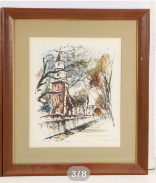 Item #985 Collotypes After John Haymson "Burton Parish Church" and "Governor's Palace"