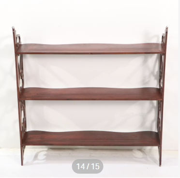 Item #988 Mahogany Finish Wall Shelf