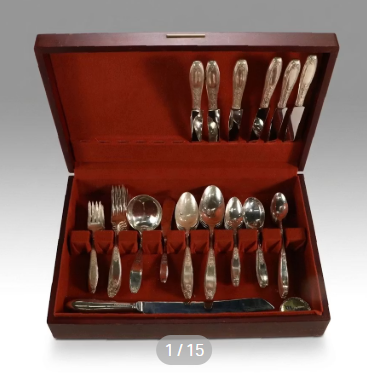 Item #990 Ambassador Silver Plated Flatware