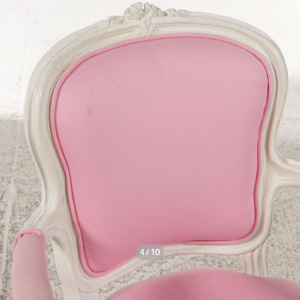 Item #993 Pair of Louis XV Style Painted Open Armchairs