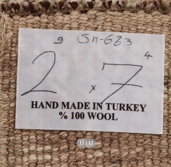 Item #996 Turkish Anatolian Style Carpet Runner 2'9 x 7'3