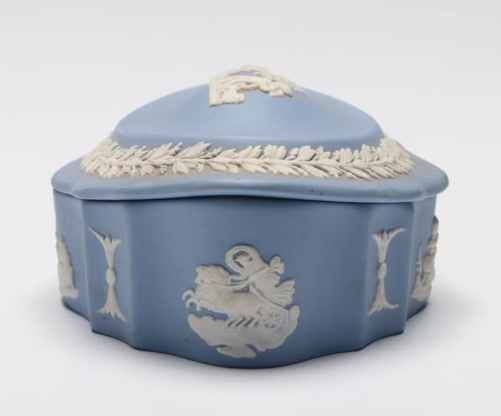 Item #1008 Blue Jasperware Wedgewood Jewelry Box