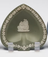 Item #1007 Green Jasperware Wedgewood Jewelry Dish