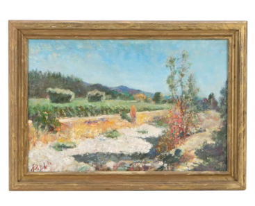 Item #1004 Dry Napa Riverbank at Larkmead Lane, Calistoga Oil Painting by Kevin Kasik