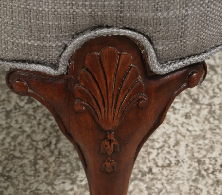 Item #1079 Queen Anne Style Wingback Armchair