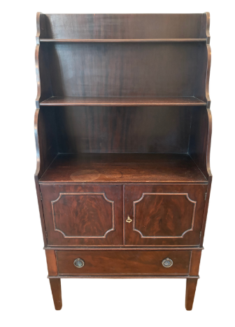 Item #723 Regency Style Mahogany Waterfall Bookcase