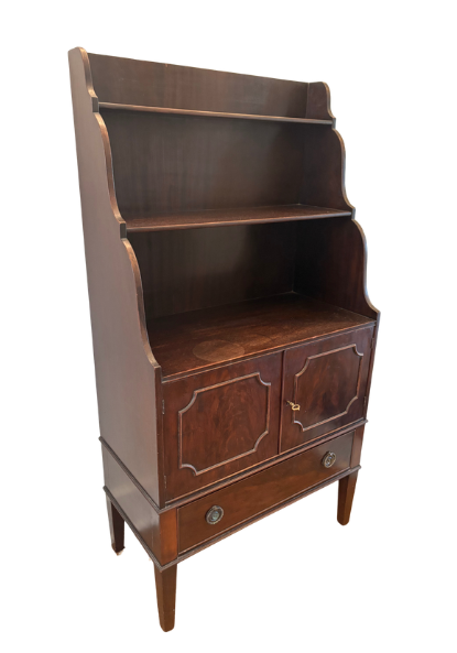 Item #723 Regency Style Mahogany Waterfall Bookcase