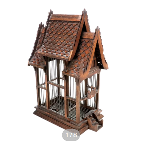 Item #567 Thai Spirit House Birdcage