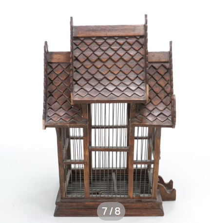 Item #567 Thai Spirit House Birdcage