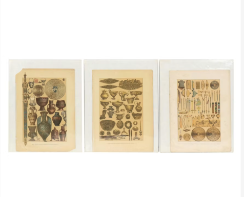 Item #592 EACH Framed Chromolithograph, Friedrich Hottenrot, Circa 1881