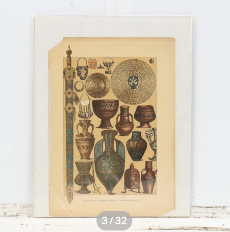 Item #592 EACH Framed Chromolithograph, Friedrich Hottenrot, Circa 1881
