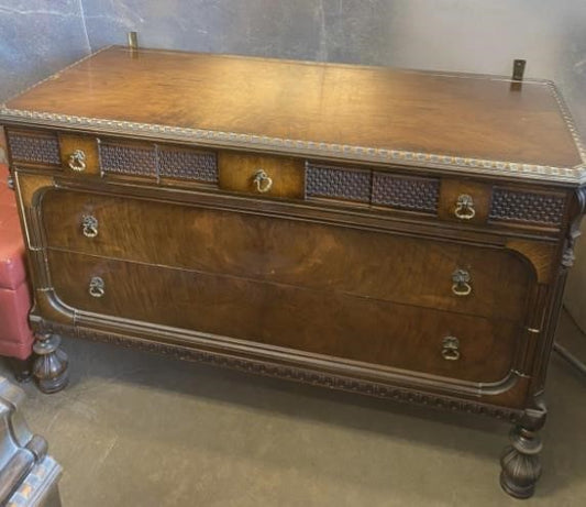 747 Antique American Jacobean Gothic Walnut Dresser