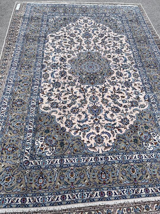 Item #768 7'2 x 10'9 Hand-Knotted Persian Nain Area Rug