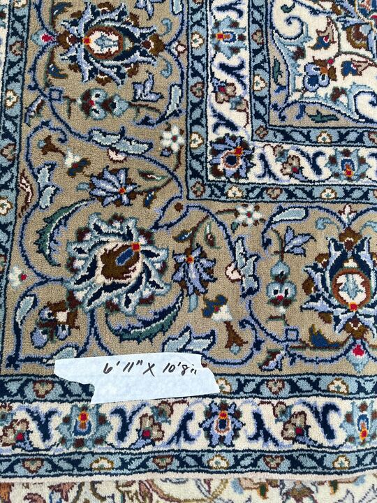 Item #768 7'2 x 10'9 Hand-Knotted Persian Nain Area Rug