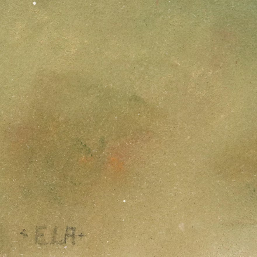 Item #643 Rural Landscape Pastel Drawing