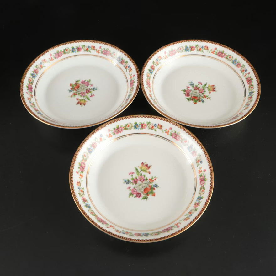 Item #645 Raynaud Limoges Gilt and Floral Porcelain with Other C. Ahrenfeldt Dinnerware